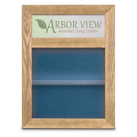 United Visual Products Outdoor Enclosed Combo Board, 48"x36", Gold Frame/Grey & Keylime UVCB4836ODG-GREY-KEYLIME